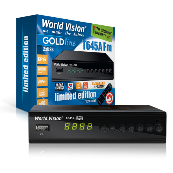 World Vision T645A Fm DVB-T2 