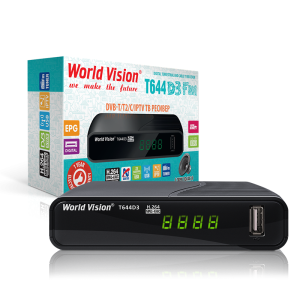 Ресивер World Vision T644D3 Fm DVB-T2