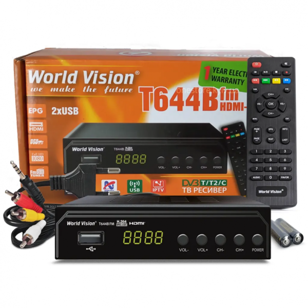 World Vision T644B FM HDMI-CEC DVB-T2 